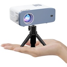 Mini Proyector Portatil con Tripode, 12000 Lumen Videoproyector Cine en Casa Full HD 1080P, VOPLLS Proyector para Zoom del 50%,