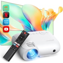 2024 Actualizado con APPs Built-in Proyector con 5G WiFi y Dual-Bluetooth, Nativo 1080P 450 ANSI Video Proyector con Zoom,