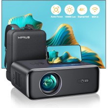 Auto Focus/Keystone Proyector 4K WiFi Bluetooth 20000 Lúmenes Full HD 1080P, WiMiUS Proyector 4K Soporte Función Zoom Proyector